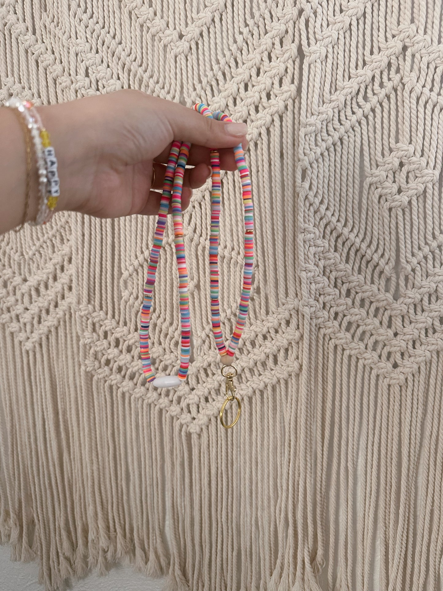 Rainbow Silicone Teacher Lanyard 🌈